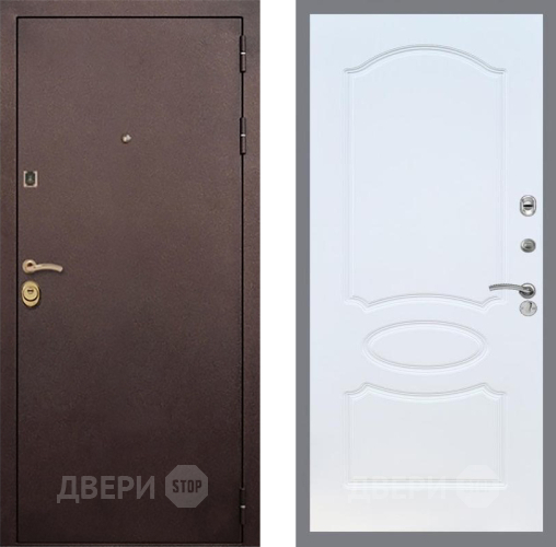 Входная металлическая Дверь Рекс (REX) Лайт 3К FL-128 Белый ясень в Реутове