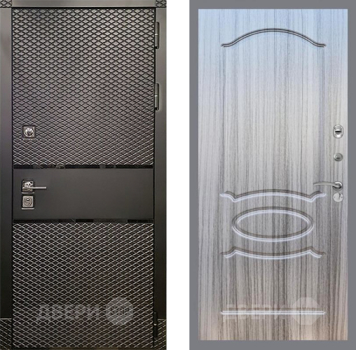 Входная металлическая Дверь Рекс (REX) 15 Черный Кварц FL-128 Сандал грей в Реутове