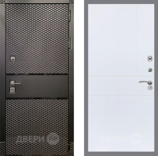 Входная металлическая Дверь Рекс (REX) 15 Черный Кварц FL-290 Силк Сноу в Реутове