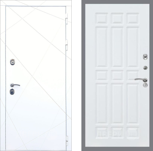 Входная металлическая Дверь Рекс (REX) 13 Силк Сноу FL-33 Силк Сноу в Реутове