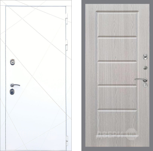 Входная металлическая Дверь Рекс (REX) 13 Силк Сноу FL-39 Беленый дуб в Реутове