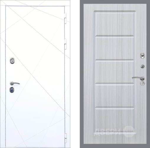 Входная металлическая Дверь Рекс (REX) 13 Силк Сноу FL-39 Сандал белый в Реутове