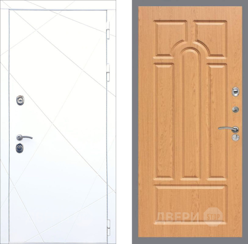 Входная металлическая Дверь Рекс (REX) 13 Силк Сноу FL-58 Дуб в Реутове