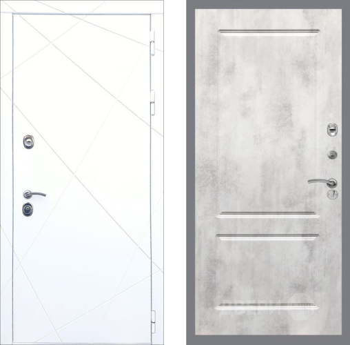 Входная металлическая Дверь Рекс (REX) 13 Силк Сноу FL-117 Бетон светлый в Реутове