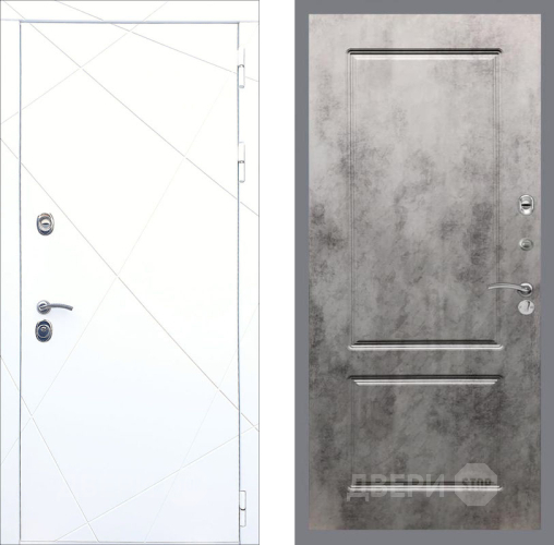 Входная металлическая Дверь Рекс (REX) 13 Силк Сноу FL-117 Бетон темный в Реутове
