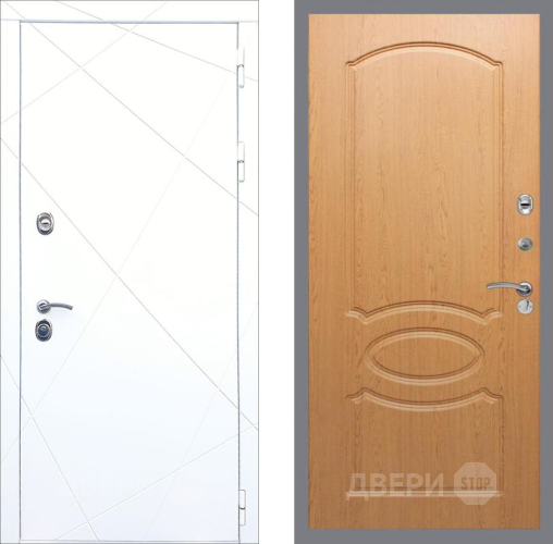 Входная металлическая Дверь Рекс (REX) 13 Силк Сноу FL-128 Дуб в Реутове