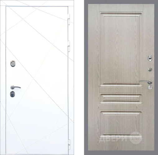 Входная металлическая Дверь Рекс (REX) 13 Силк Сноу FL-243 Беленый дуб в Реутове