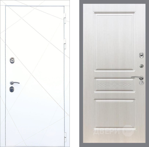 Входная металлическая Дверь Рекс (REX) 13 Силк Сноу FL-243 Лиственница беж в Реутове