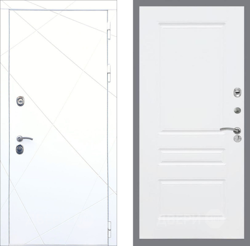 Входная металлическая Дверь Рекс (REX) 13 Силк Сноу FL-243 Силк Сноу в Реутове