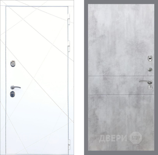 Входная металлическая Дверь Рекс (REX) 13 Силк Сноу FL-290 Бетон светлый в Реутове