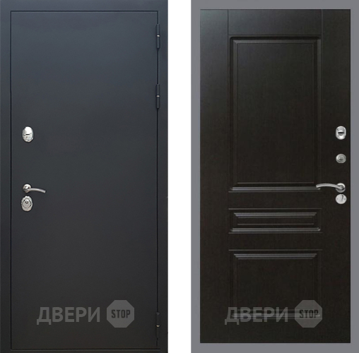 Входная металлическая Дверь Рекс (REX) 5 Черный Муар FL-243 Венге в Реутове