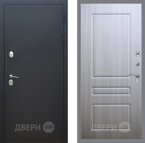 Входная металлическая Дверь Рекс (REX) 5 Черный Муар FL-243 Сандал белый в Реутове