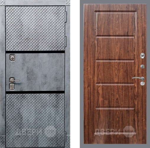 Дверь Рекс (REX) 15 Бетон Темный FL-39 орех тисненый в Реутове