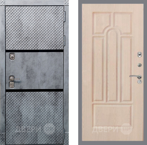 Входная металлическая Дверь Рекс (REX) 15 Бетон Темный FL-58 Беленый дуб в Реутове