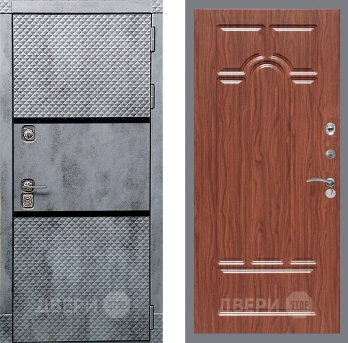 Входная металлическая Дверь Рекс (REX) 15 Бетон Темный FL-58 орех тисненый в Реутове