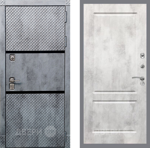 Дверь Рекс (REX) 15 Бетон Темный FL-117 Бетон светлый в Реутове