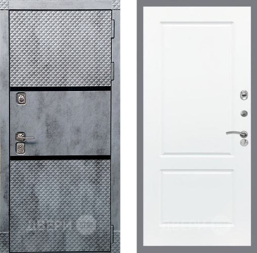 Входная металлическая Дверь Рекс (REX) 15 Бетон Темный FL-117 Силк Сноу в Реутове