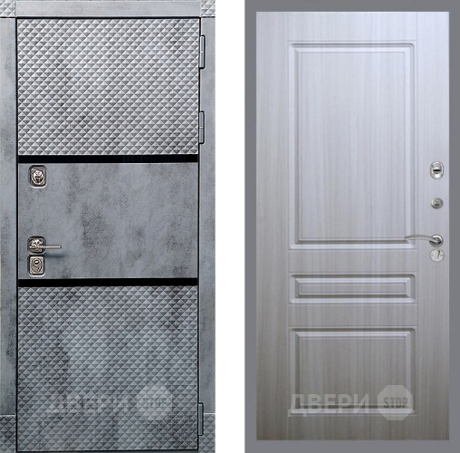 Входная металлическая Дверь Рекс (REX) 15 Бетон Темный FL-243 Сандал белый в Реутове
