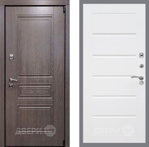 Входная металлическая Дверь Рекс (REX) Премиум-S Сити Белый ясень в Реутове