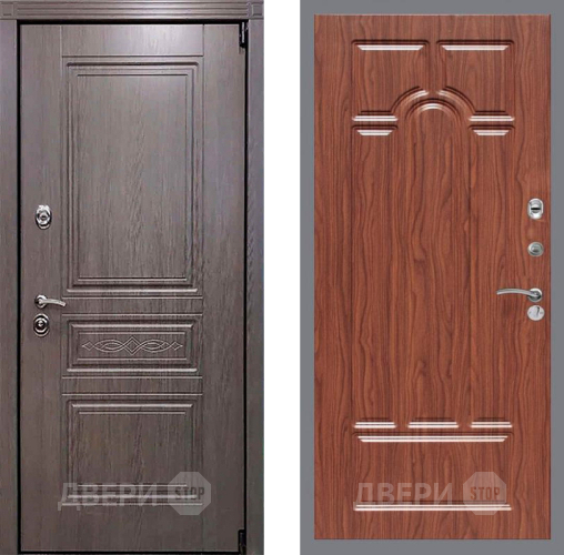 Входная металлическая Дверь Рекс (REX) Премиум-S FL-58 орех тисненый в Реутове