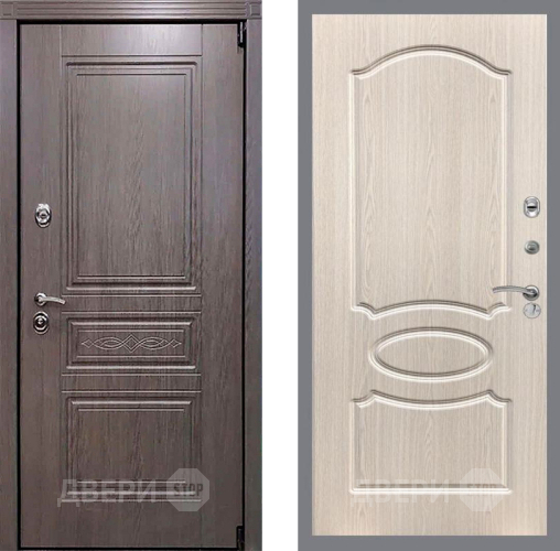 Входная металлическая Дверь Рекс (REX) Премиум-S FL-128 Беленый дуб в Реутове