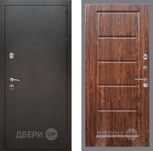 Входная металлическая Дверь Рекс (REX) 5 Серебро Антик FL-39 орех тисненый в Реутове