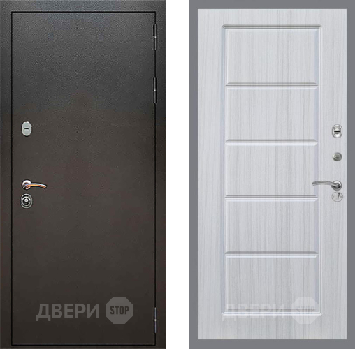 Входная металлическая Дверь Рекс (REX) 5 Серебро Антик FL-39 Сандал белый в Реутове