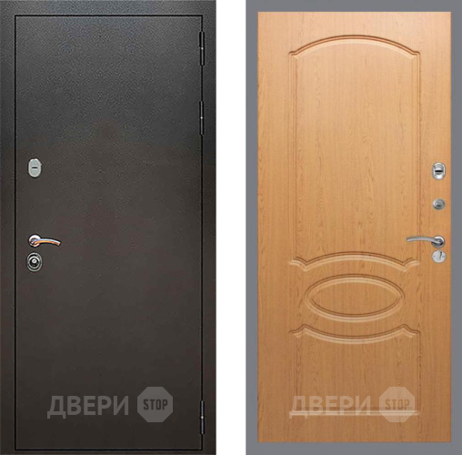 Входная металлическая Дверь Рекс (REX) 5 Серебро Антик FL-128 Дуб в Реутове