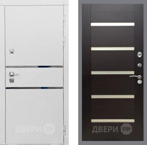 Дверь Рекс (REX) 15 Силк Сноу СБ-14 стекло белое венге поперечный в Реутове