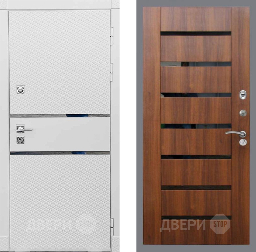 Дверь Рекс (REX) 15 Силк Сноу СБ-14 стекло черное Орех бренди в Реутове