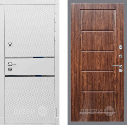 Входная металлическая Дверь Рекс (REX) 15 Силк Сноу FL-39 орех тисненый в Реутове