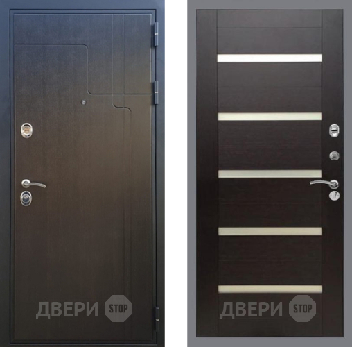 Входная металлическая Дверь Рекс (REX) Премиум-246 СБ-14 стекло белое венге поперечный в Реутове