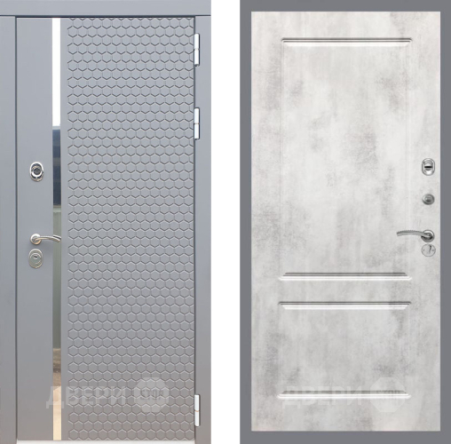 Входная металлическая Дверь Рекс (REX) 24 FL-117 Бетон светлый в Реутове