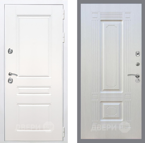 Входная металлическая Дверь Рекс (REX) Премиум-н Силк Сноу FL-2 Лиственница беж в Реутове