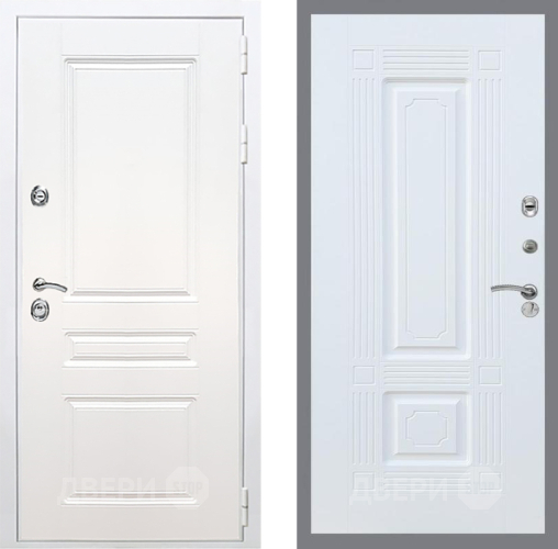 Входная металлическая Дверь Рекс (REX) Премиум-н Силк Сноу FL-2 Силк Сноу в Реутове