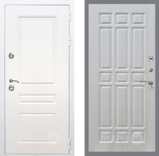 Входная металлическая Дверь Рекс (REX) Премиум-н Силк Сноу FL-33 Лиственница беж в Реутове