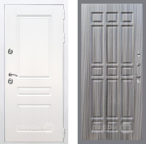 Входная металлическая Дверь Рекс (REX) Премиум-н Силк Сноу FL-33 Сандал грей в Реутове