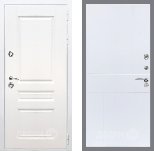 Входная металлическая Дверь Рекс (REX) Премиум-н Силк Сноу FL-290 Силк Сноу в Реутове