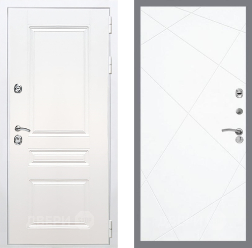 Входная металлическая Дверь Рекс (REX) Премиум-н Силк Сноу FL-291 Силк Сноу в Реутове