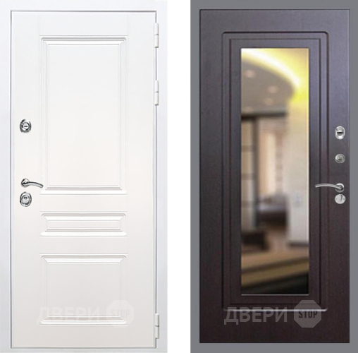 Входная металлическая Дверь Рекс (REX) Премиум-н Силк Сноу FLZ-120 Венге в Реутове