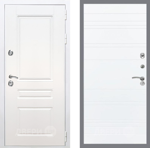 Входная металлическая Дверь Рекс (REX) Премиум-н Силк Сноу Line Силк Сноу в Реутове