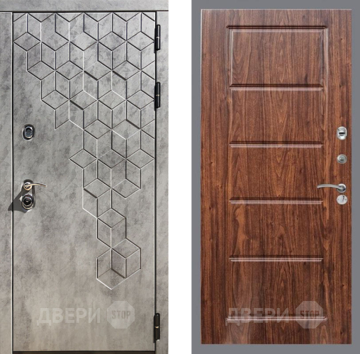 Входная металлическая Дверь Рекс (REX) 23 FL-39 орех тисненый в Реутове