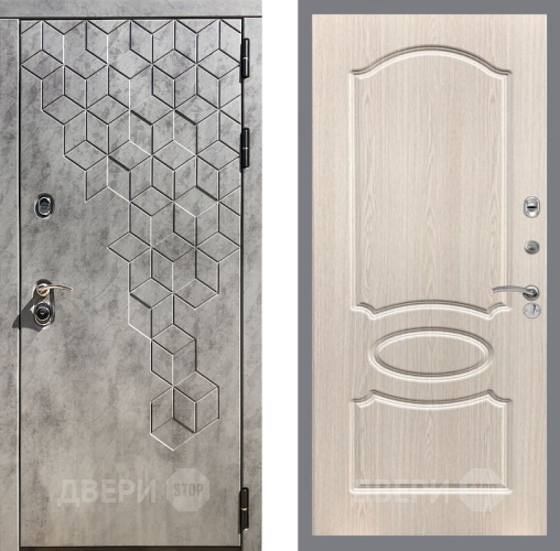 Входная металлическая Дверь Рекс (REX) 23 FL-128 Беленый дуб в Реутове