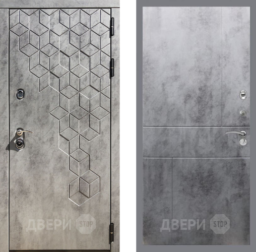 Входная металлическая Дверь Рекс (REX) 23 FL-290 Бетон темный в Реутове
