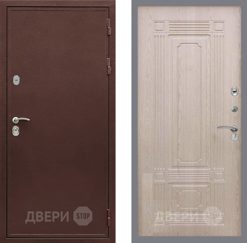 Входная металлическая Дверь Рекс (REX) 5 металл 3 мм FL-2 Беленый дуб в Реутове