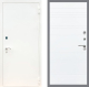 Входная металлическая Дверь Рекс (REX) 1А Белая шагрень Line Силк Сноу в Реутове