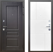 Дверь Шелтер (SHELTER) Комфорт Дуб английский 8 Белый матовый 860х2050 мм