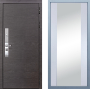 Дверь Дива МХ-39 STR Д-15 Зеркало Белый 860х2050 мм